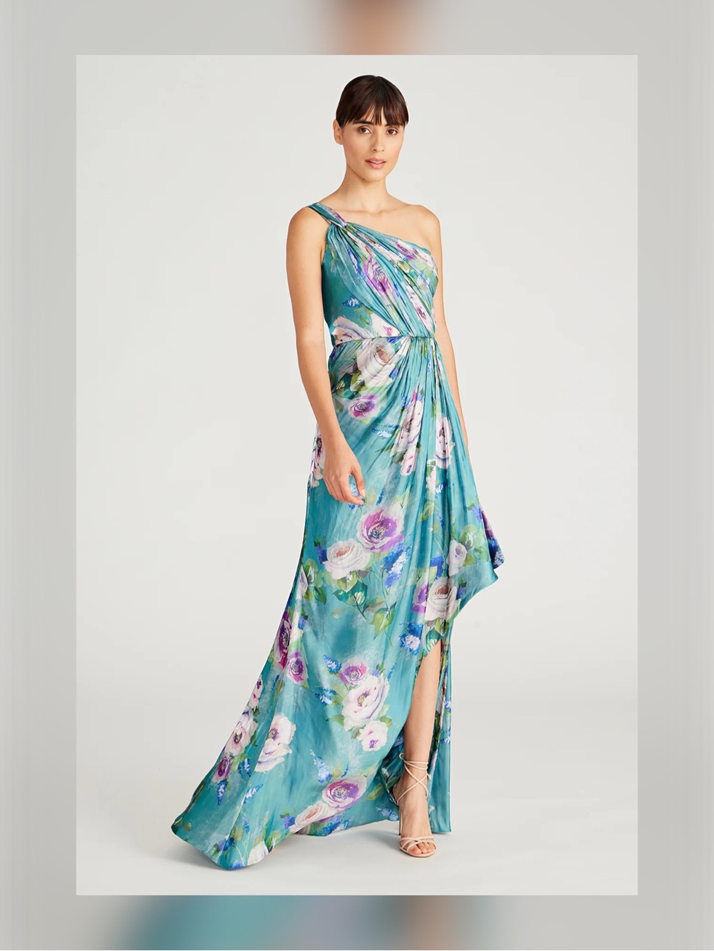 THEIA Rhonda One Shoulder Gown - Picture 2 of 2